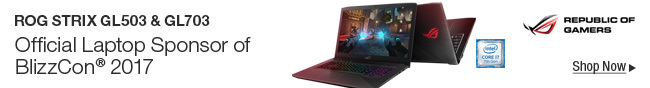 ROG STRIX GL503 and GL703 -- Official Laptop Sponsor of BlizzCon® 2017