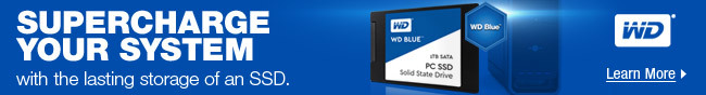 WD -- SUPERCHARGE YOUR SYSTEM with the lasting storage of an SSD.