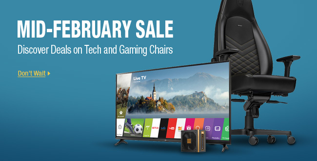 MID-FEBRUARY SALE -- Discover Deals on Tech and Gaming Chairs