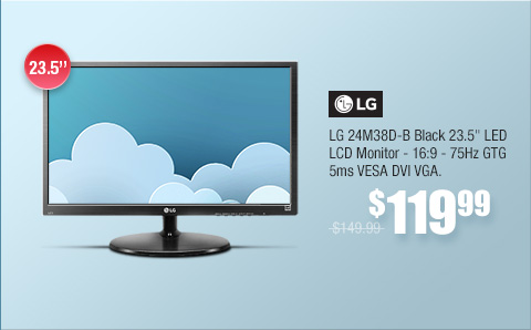 LG 24M38D-B Black 23.5" LED LCD Monitor $119.99