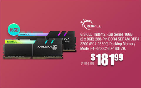 G.SKILL TridentZ RGB Series 16GB DDR4 SDRAM