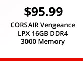 $95.99 CORSAIR Vengeance LPX 16GB DDR4 3000 Memory