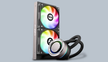 LIAN LI GALAHAD AIO240 RGB BLACK, Dual 120mm Addressable RGB Fans AIO CPU