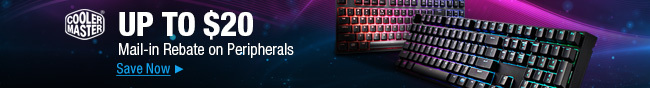 COOLER MASTER -- Up to $20 Mail-In Rebate on Peripherals