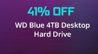 38% OFF WD Blue 4TB Desktop Hard Drive