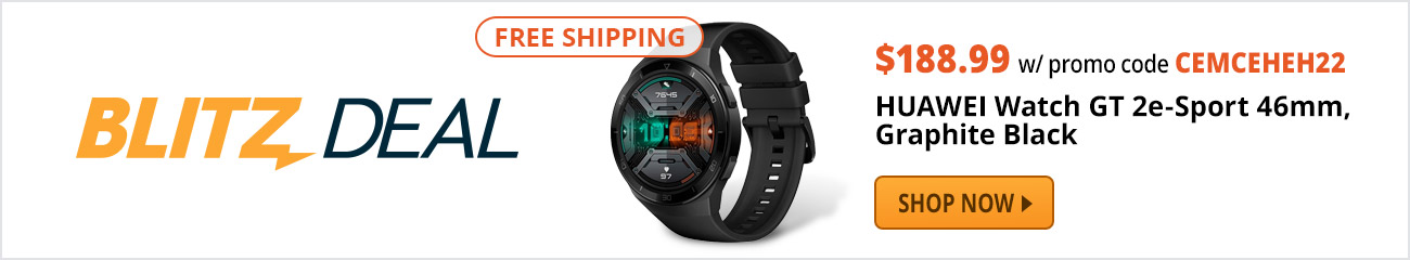 Blitz Deal - HUAWEI Watch GT 2e-Sport 46mm, Graphite Black