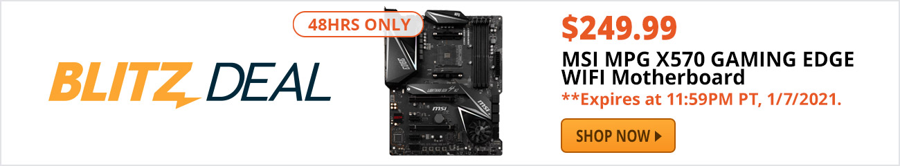 Blitz Deal - MSI MPG X570 GAMING EDGE WIFI Motherboard