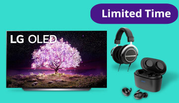 Staying in with a new TV Save Up to 70% Off select Audio and Video Items **Expires at 11:59PM PT, 01/26/2022. 