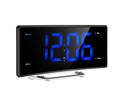 Patazon FM Projection Alarm Clock with Dual Alarms, Digital Ceiling Clock with USB Charging Port, Snooze Function, 2-inch Large LED Display with Dimmer, Sleep Timer, 12/24 Hour, Battery Backup