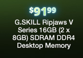 G.SKILL Ripjaws V Series 16GB (2 x 8GB) SDRAM DDR4 Desktop Memory
