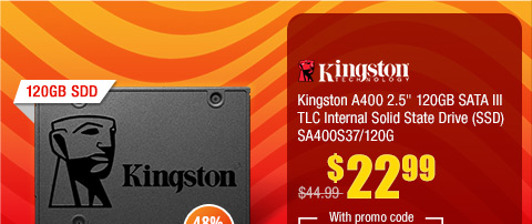 Kingston A400 2.5" 120GB SATA III TLC Internal Solid State Drive (SSD) SA400S37/120G