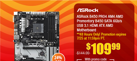 ASRock B450 PRO4 AM4 AMD Promontory B450 SATA 6Gb/s USB 3.1 HDMI ATX AMD Motherboard
