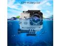 GBB Waterproof HD Action Camera 12MP 1080P Full 170° Wide Angle gopro Sport Camera 4 x Digital Zoom with 2 Batteries-Black