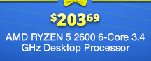 AMD RYZEN 5 2600 6-Core 3.4 GHz Desktop Processor