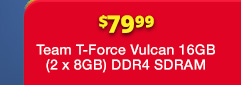 Team T-Force Vulcan 16GB (2 x 8GB) DDR4 SDRAM