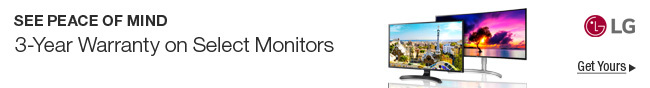 SEE PEACE OF MIND -- 3-Year Warranty on Select Monitors