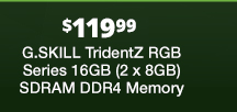 G.SKILL TridentZ RGB Series 16GB (2 x 8GB) SDRAM DDR4 Memory