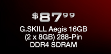 G.SKILL Aegis 16GB (2 x 8GB) 288-Pin DDR4 SDRAM