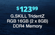 $123.99 G.SKILL TridentZ RGB 16GB (2 x 8GB) DDR4 Memory