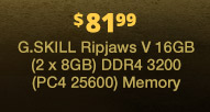 G.SKILL Ripjaws V 16GB (2 x 8GB) DDR4 3200 (PC4 25600) Memory