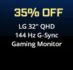 LG 32" QHD 144 Hz G-Sync Gaming Monitor