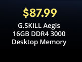 G.SKILL Aegis 16GB DDR4 3000 Desktop Memory