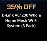 35% OFF D-Link AC1200 Whole Home Mesh Wi-Fi System (3 Pack)