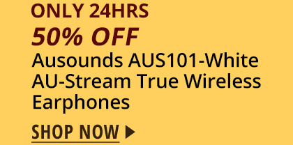 Ausounds AUS101-White AU-Stream True Wireless Earphones