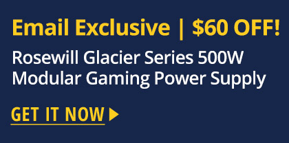 Rosewill Glacier Series 500W Modular Gaming Power Supply