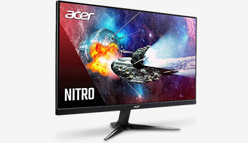 Acer Gaming Monitor 23.8" Full HD 1920 x 1080 165 Hz, 2 x HDMI, DisplayPort, Audio Out Built-in Speakers