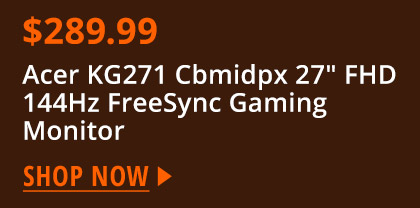 Acer KG271 Cbmidpx 27" FHD 144Hz FreeSync Gaming Monitor