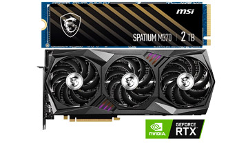 MSI GeForce RTX 3070 Ti Gaming X Trio GPU + MSI SPATIUM M.2 2280 2TB SSD