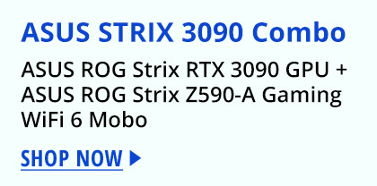 ASUS ROG Strix RTX 3090 GPU + ASUS ROG Strix Z590-A Gaming WiFi 6 Mobo