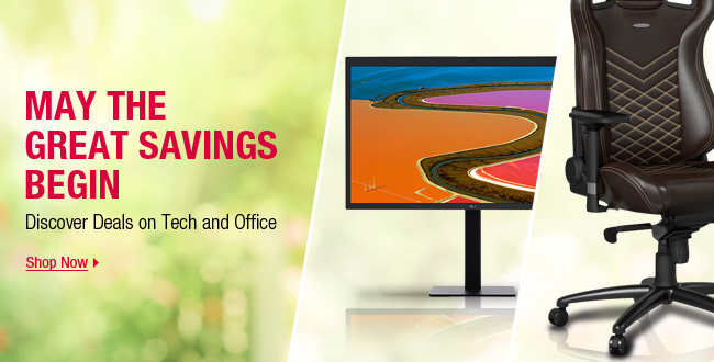 May The Great Savings Begin -- Discover Deals on Tech and Office