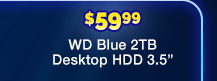 WD Blue 2TB Desktop HDD 3.5"