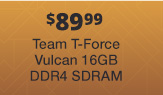 Team T-Force Vulcan 16GB DDR4 SDRAM