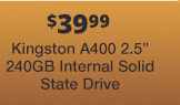 Kingston A400 2.5" 240GB Internal Solid State Drive
