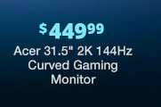 Acer 31.5" 2K 144Hz Curved Gaming Monitor