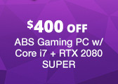 ABS Gaming PC w/ Core i7 + RTX 2080 SUPER