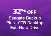 Seagate Backup Plus 10TB Desktop Ext. Hard Drive