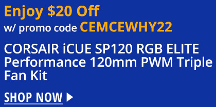 CORSAIR iCUE SP120 RGB ELITE Performance 120mm PWM Triple Fan Kit