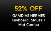 GAMDIAS HERMES Keyboard, Mouse + Mat Combo