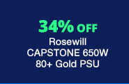 Rosewill CAPSTONE 650W 80+ Gold Modular PSU