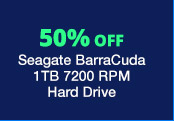 Seagate BarraCuda 1TB 7200 RPM Hard Drive