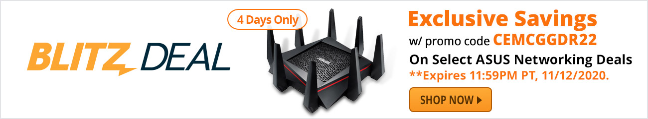 Blitz Deal - On Select ASUS Networking Deals