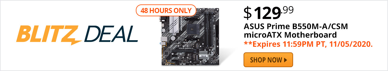 Blitz Deal - ASUS Prime B550M-A/CSM microATX Motherboard