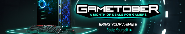 Bring Your A-Game. Gametober. A Month of Deals for Gamers.