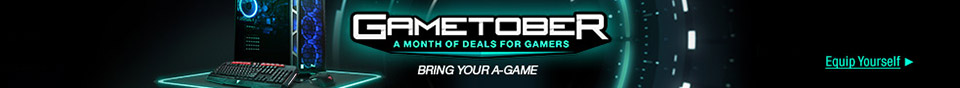 BRING YOUR A-GAME. GAMETOBER. A Month of Deals for Games.
