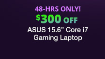 48-HRS ONLY -- ASUS 15.6" Core i7 Gaming Laptop
