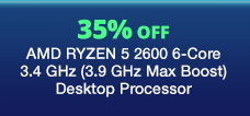 AMD RYZEN 5 2600 6-Core 3.4 GHz (3.9 GHz Max Boost) Desktop Processor